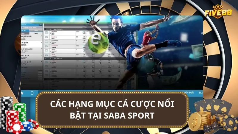 Các hạng mục cá cược nổi bật tại Saba Sport