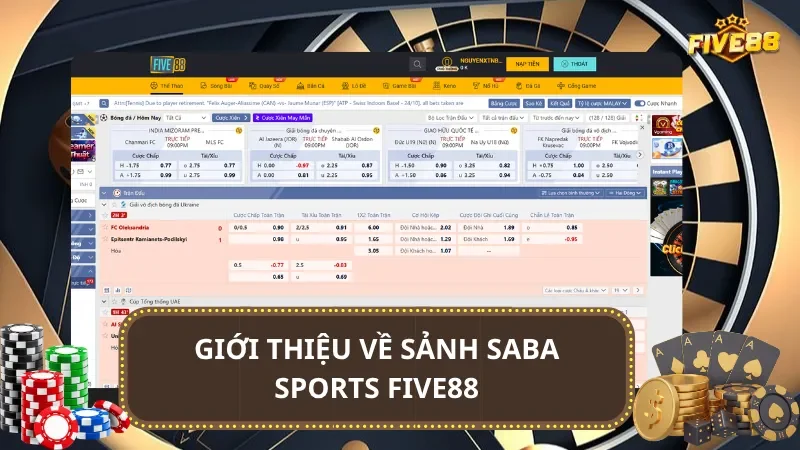 Giới thiệu về sảnh Saba Sport Five88